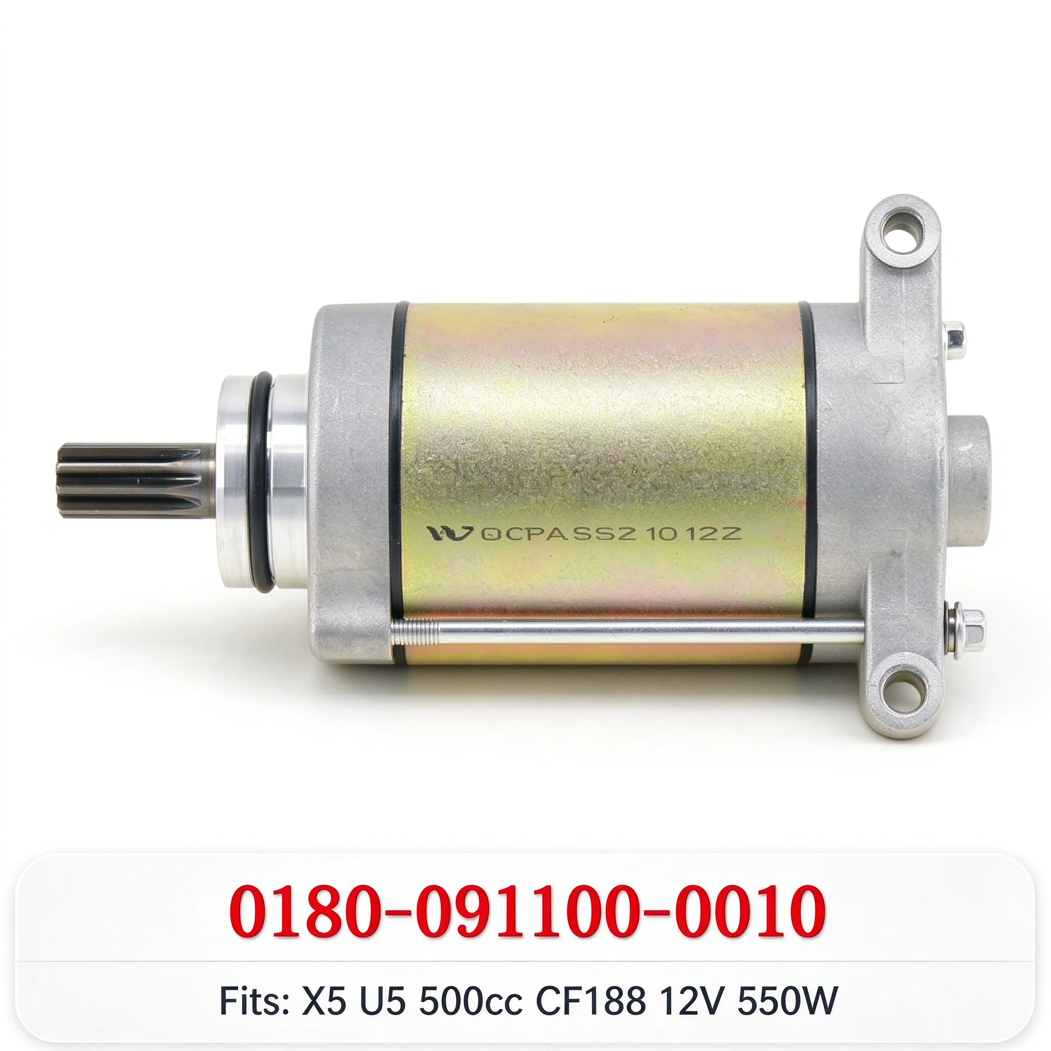 For CFMoto Starter Motor 0180-091100-0010 CF188 12V 550W 9 Tooth X5 UForce 500 U5 ATV UTV Starting Motor