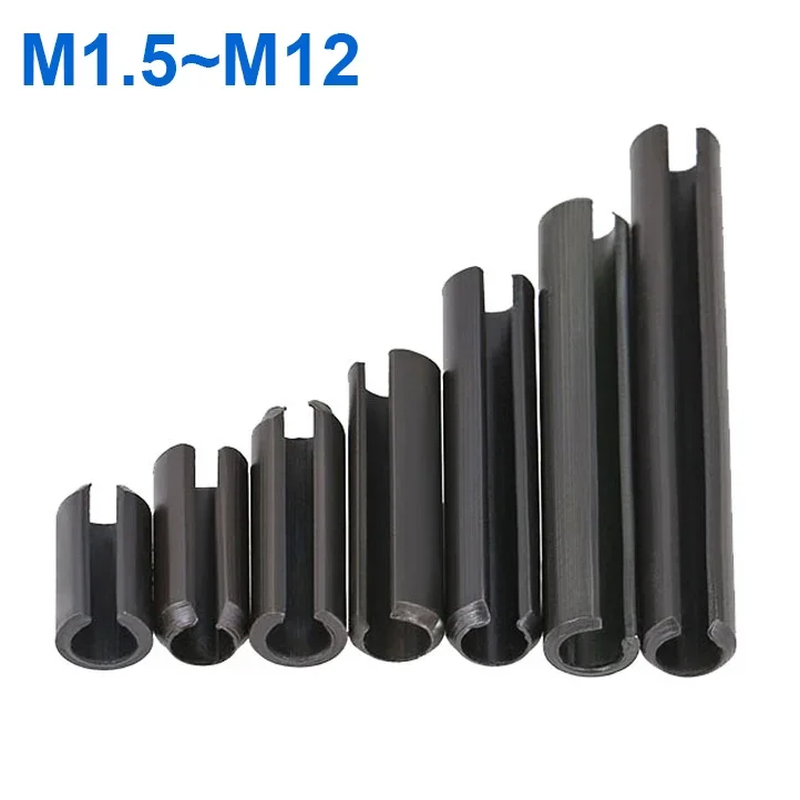 M1.5 M2 M2.5 M3 M4 M5 M6 M8 M10 M12 Black 65 Manganese Steel Elastic Pins Cylindrical Pin Locating Pin Cotter Pin