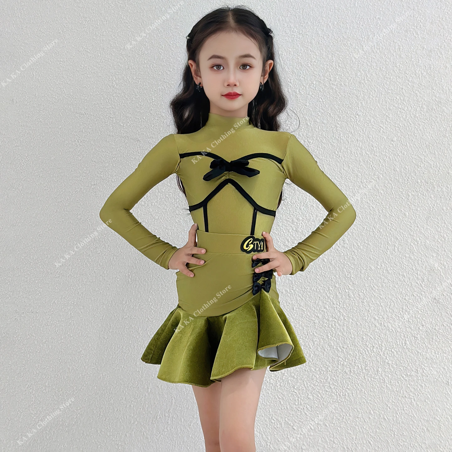 

Платье для латинских танцев сальсы, платье для латинских танцев для девочек, бальное платье для соревнований, стандартный детский танцевальный костюм, танцевальная юбка для девочек