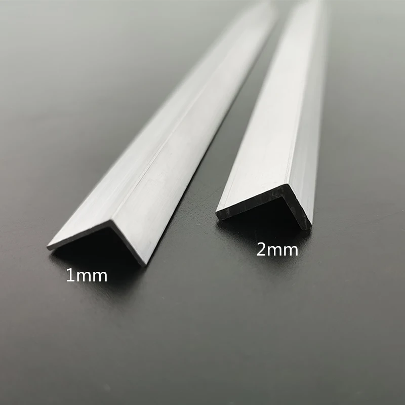 10x20mm, thick 1mm/2mm, 6063 Right  Angle aluminum,L-shaped aluminum alloy,Aluminum edging triangle profile