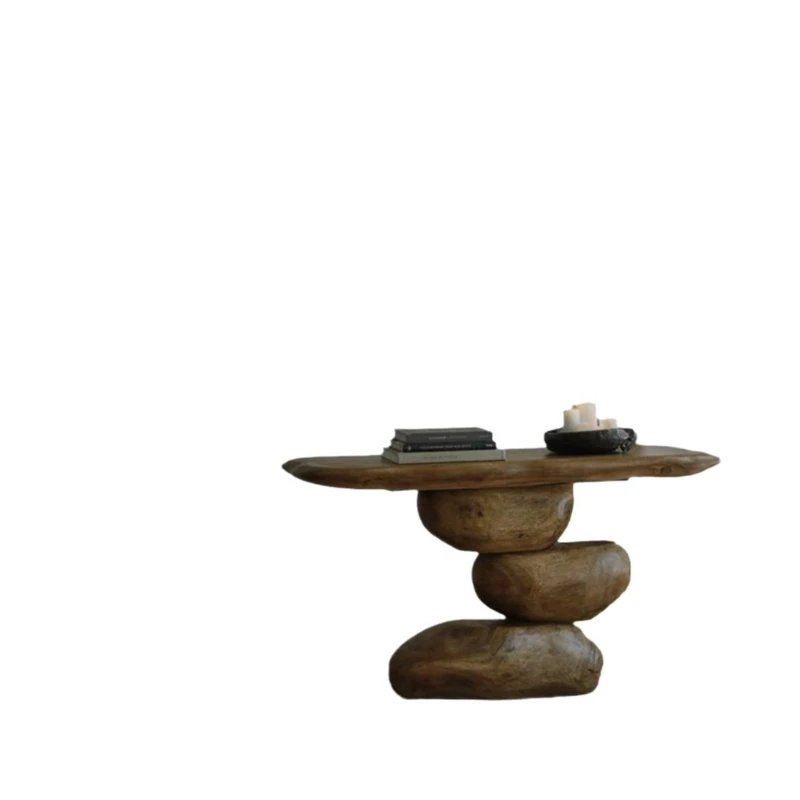 

Wabi Sandy Wind Entry Solid Wood Entrance Table Against the Wall Middle Hall Art Counter Retro Homestay Living Room