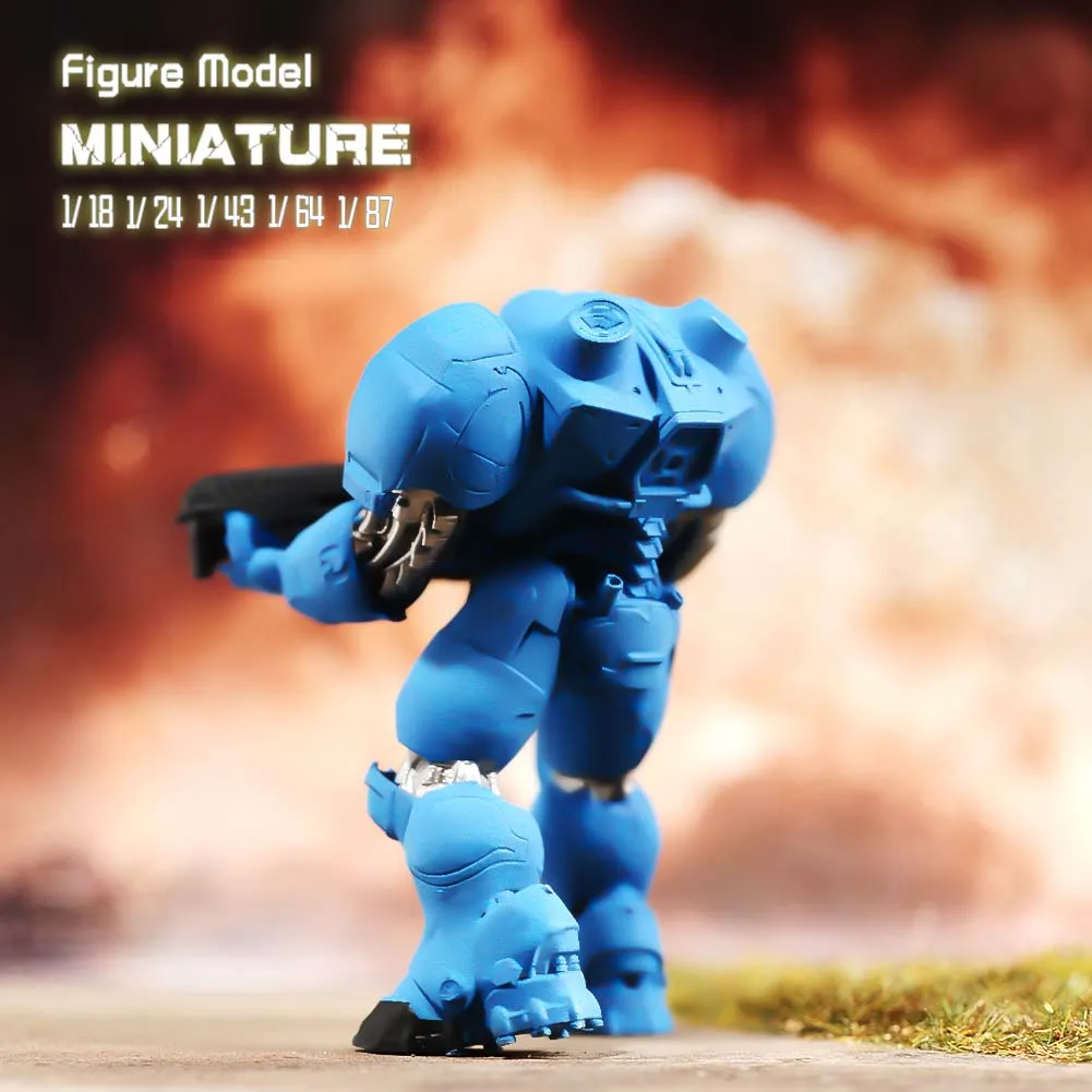 Miniatures Model1/18 1/24 1/64 1/43 1/87Sense Of Future Mysterious Tough  Blue Mecha Action Doll Painted Model Toy Decoration
