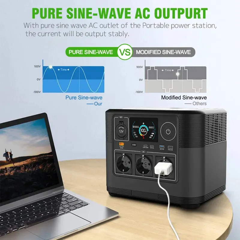 2026 NEW 1800W High-Capacity Outdoor Energy Storage Power Bank with Lithium Iron Phosphate Battery - Portable Power Bank