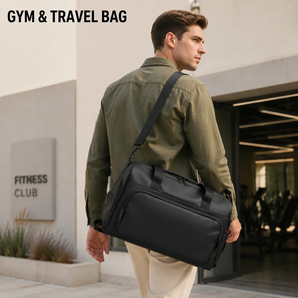 Large Capacity Travel Duffel Bag for Men Women Nylon Handheld Shoulder Bag for Gym Yoga Training Weekend Luggage