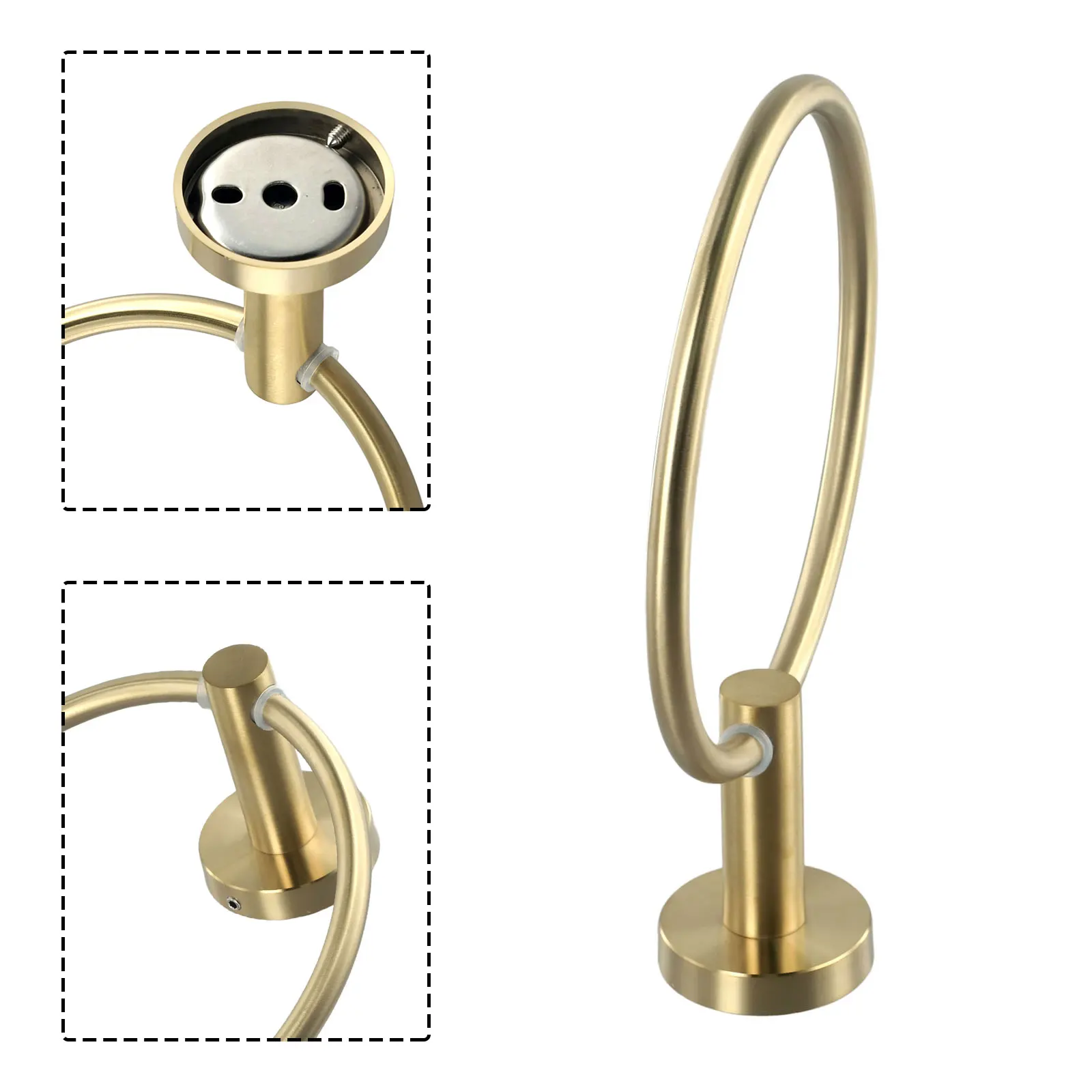 

Настенный держатель для полотенец, золотая отделка, компактный дизайн, подходит для полотенец и кухонных полотенец, простая установка