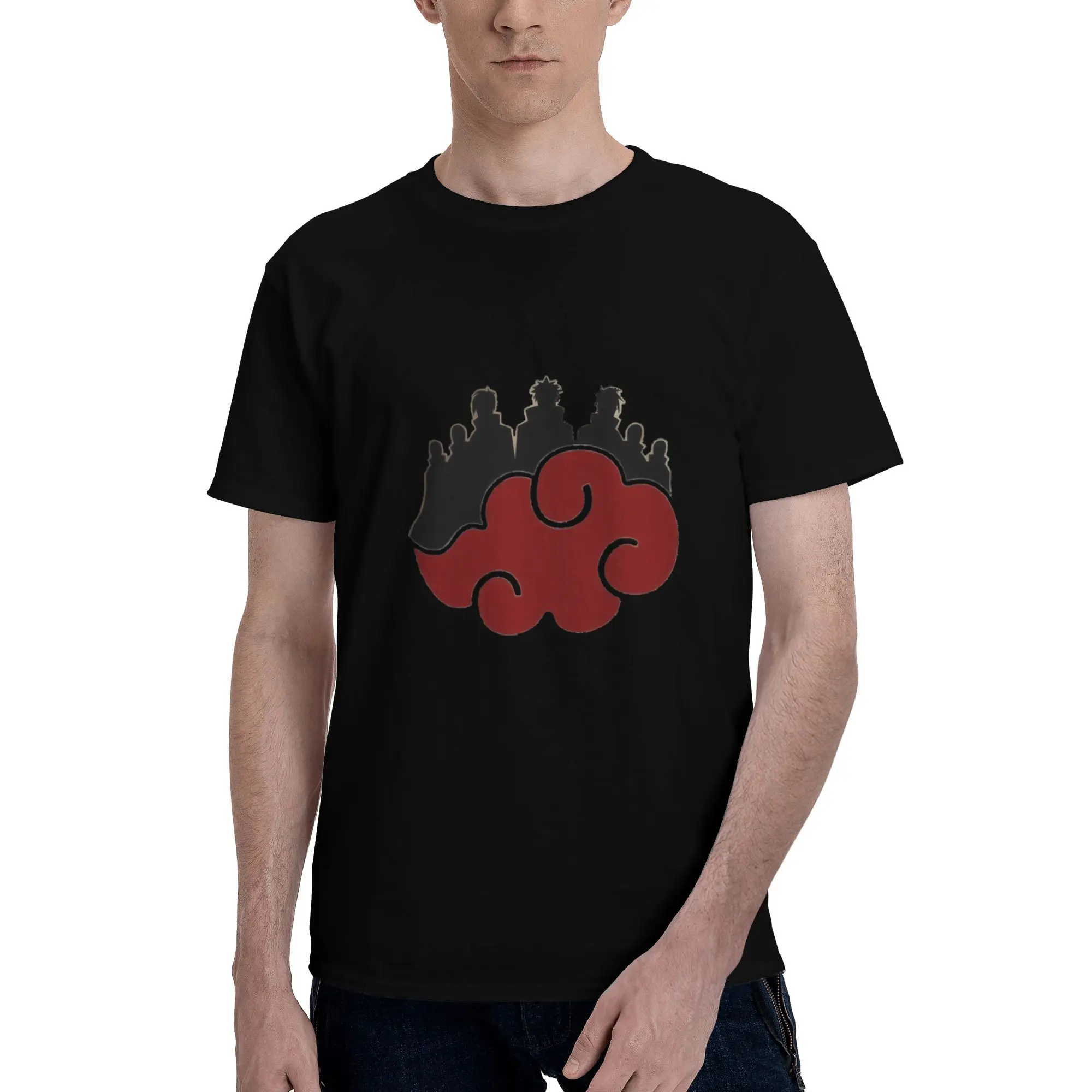 

Custom Fashion N-Narutoes Akatsukis T Shirts Men Short-Sleeve T-shirt Streetwear Tee 100% Cotton Slim Fit Tshirts Gift
