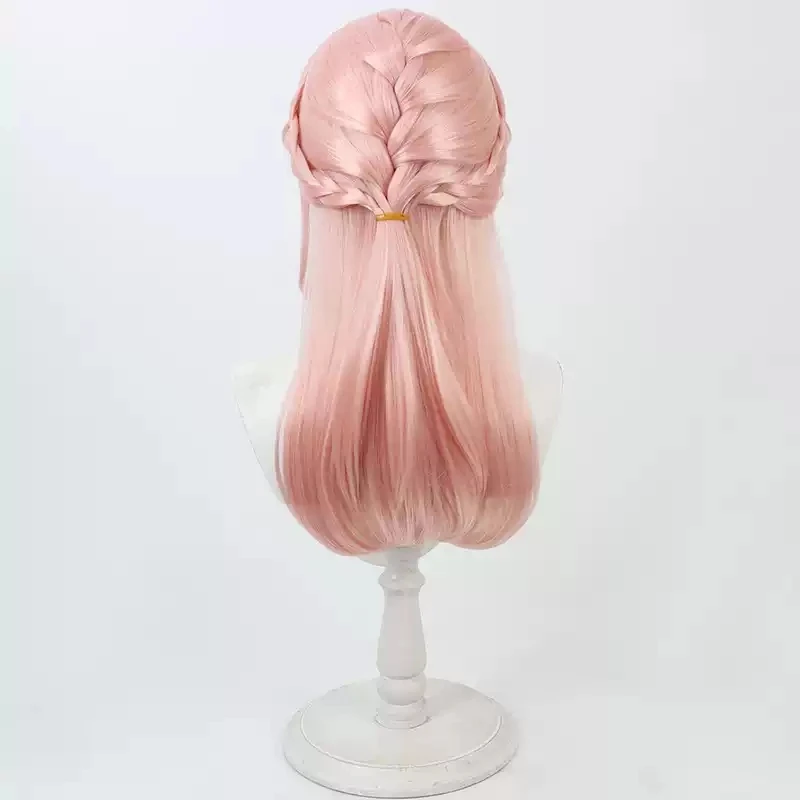 Projeto Sekai: Façanha de Palco Colorida. Akiyama mizuki peruca cosplay 60cm longo rosa resistente ao calor cabelo sintético papel de festa de halloween