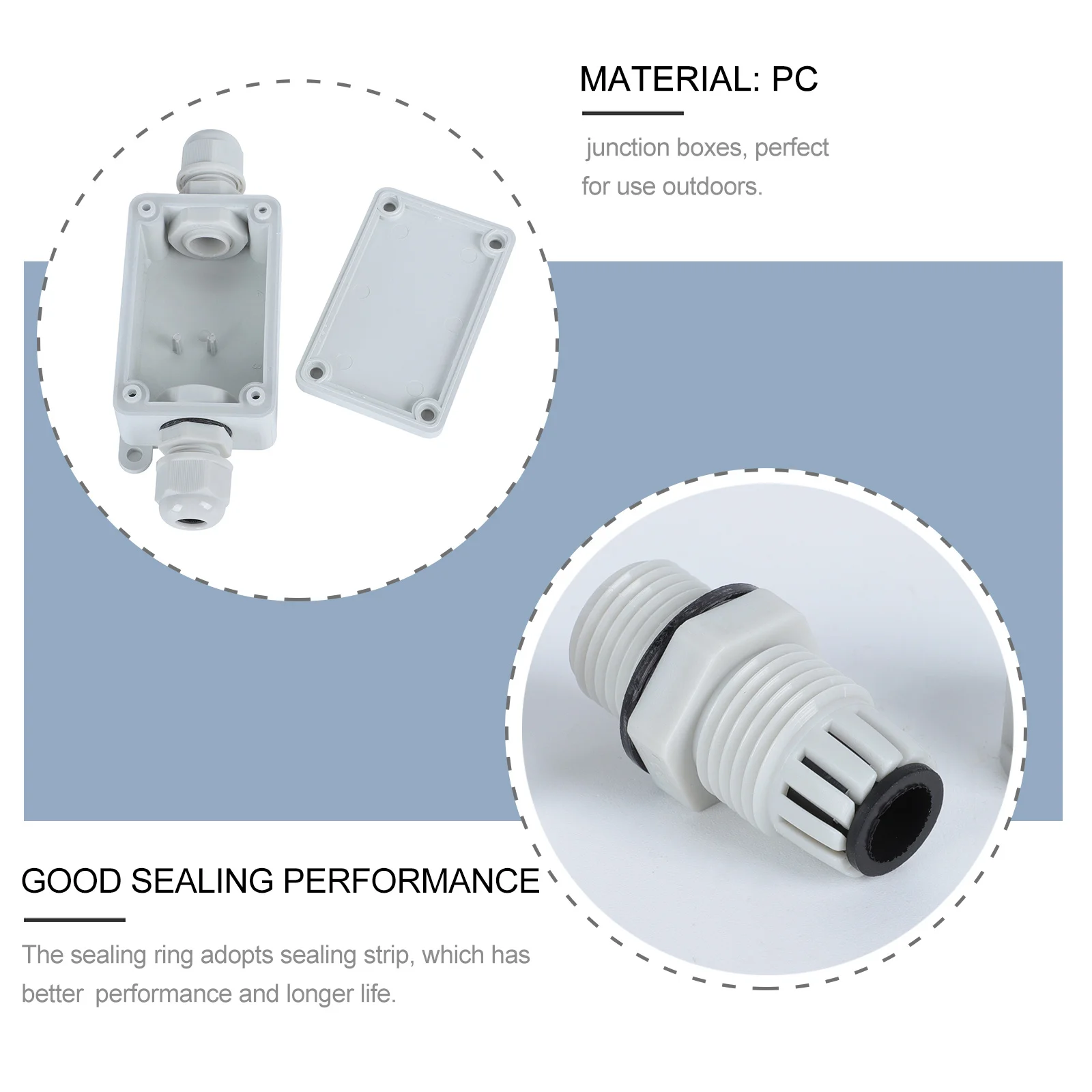 صندوق توصيل مقاوم للطقس في الهواء الطلق صندوق توصيل مقاوم للماء جهاز حماية الكابلات الكهربائية لحديقة المرآب بركة الخارجية #2