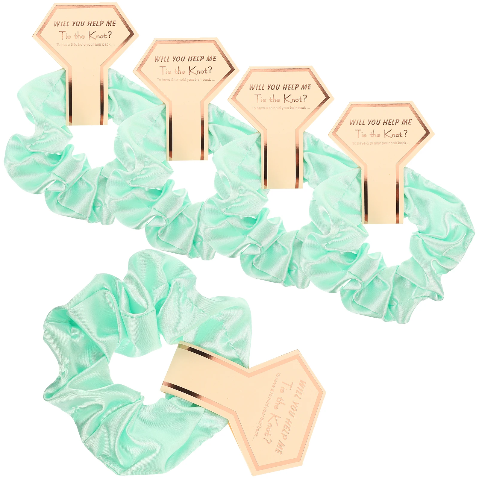 

Bridesmaid Hairband Rope Set Green Fabric Accessories Girls Bridal Scrunchies Styling Ties Women Teen Smooth Comfort Elastic
