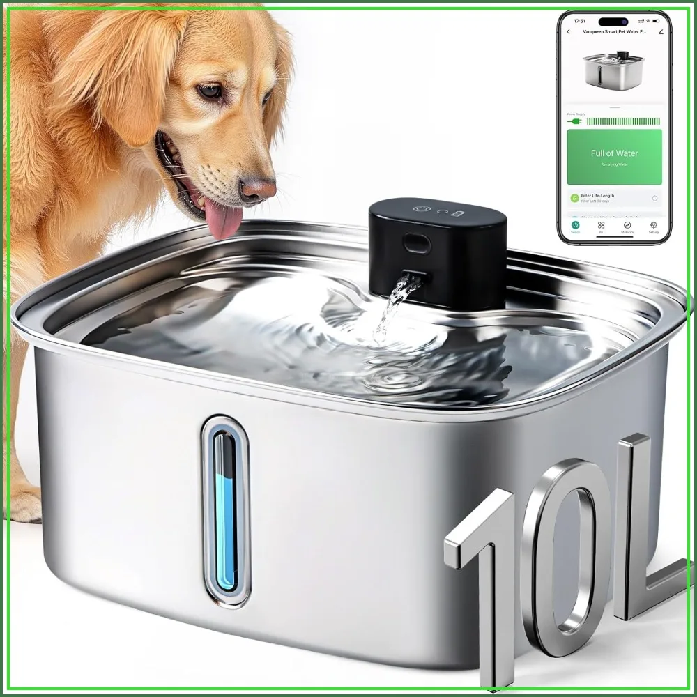 Large Smart Dog Water Dispenser with APP Monitoring