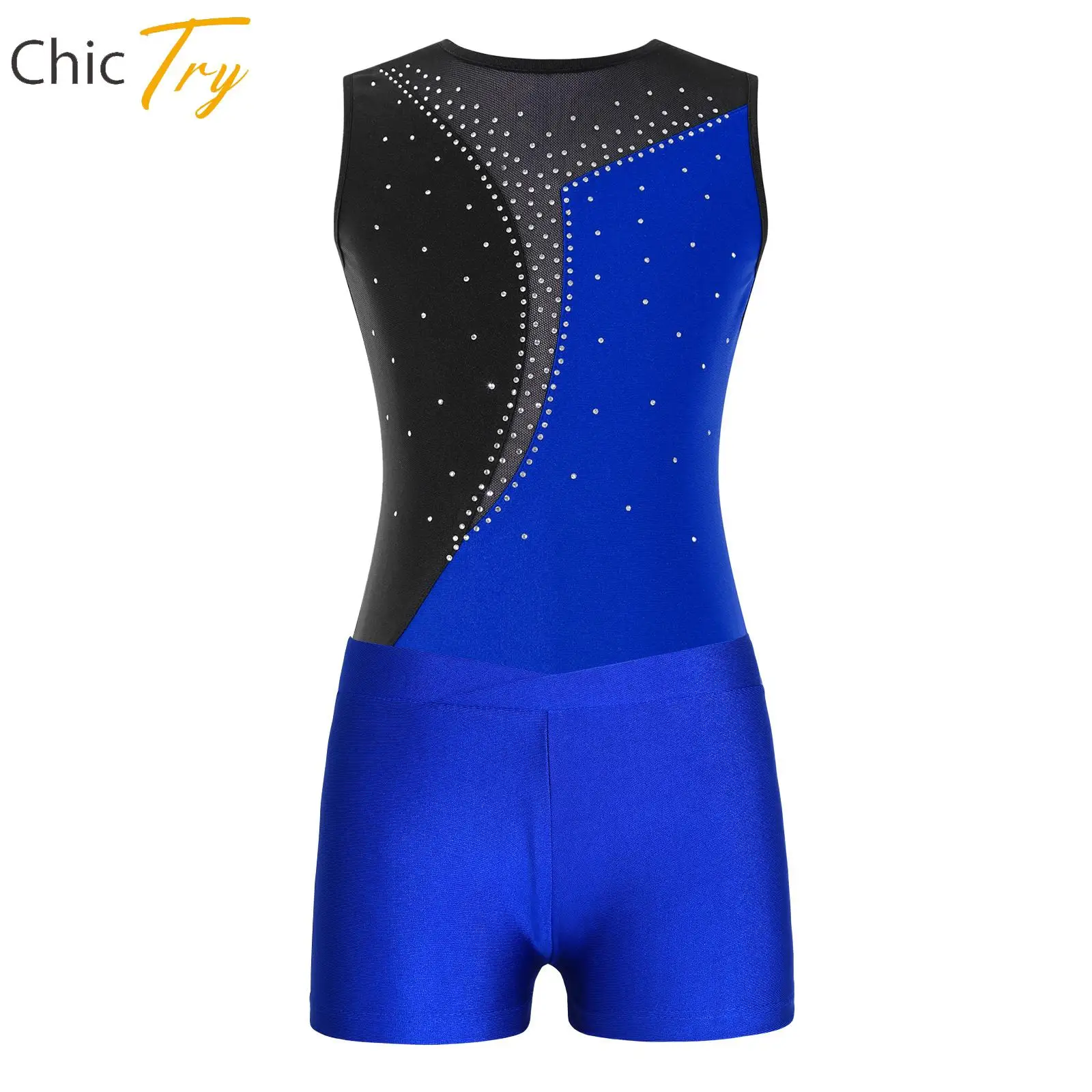 Sleeveless Gymnastics Ballet Leotard Outfit Swimsuit for Girls Breathable Leotard+Shorts 2-piece Dancewear Sets Stage Costumes
