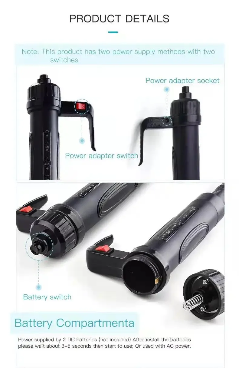 3W Aquarium Elektrischer Kiesreiniger Wasserwechselpumpe Reinigungswerkzeuge Wasserwechsler Siphon für Aquarium Wasserfilterpumpe – Detail 12