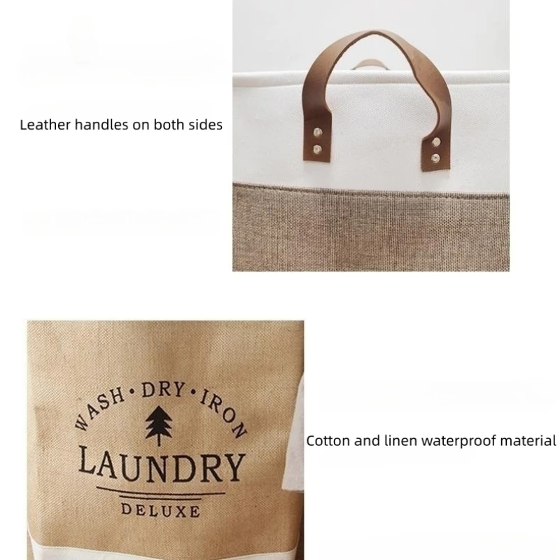 Cesta de ropa sucia plegable para niños, cesta de almacenamiento de lino y algodón, impermeable, grande, Juguetes