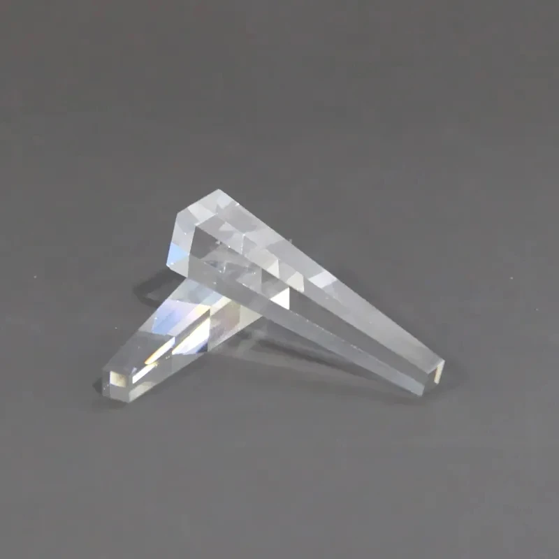 2pcs High Transparent Optical Glass Rod  Wedge Light Guide  Prism