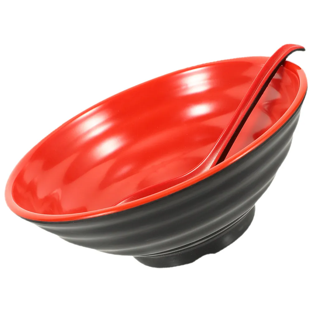 Juego de cuencos japoneses para Ramen, cuenco grande para servir comida, multiusos, apto para microondas, diseño liso, experiencia gastronómica elegante, 1 Juego