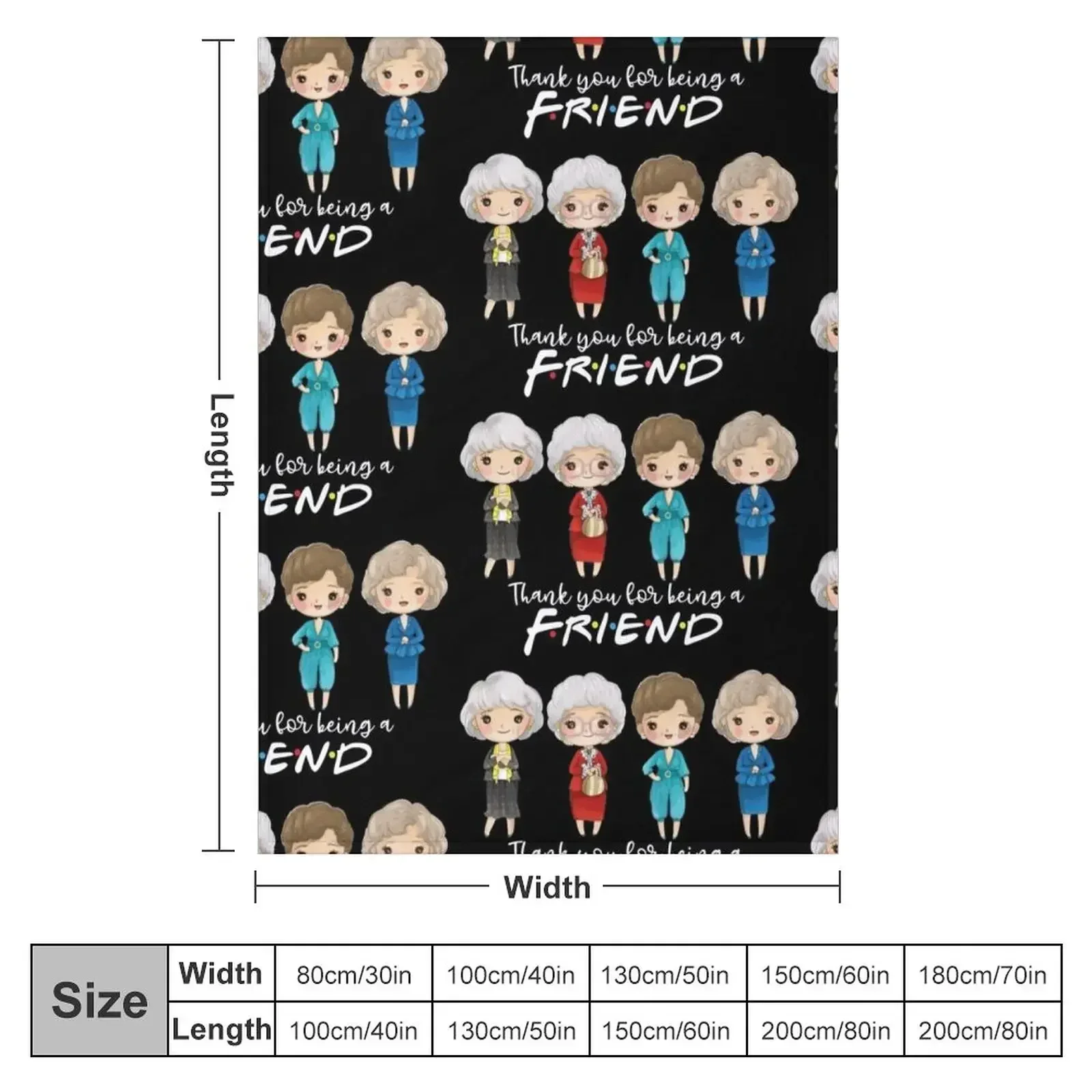 thanks you for being a friend-golden girls Throw Blanket Summer Beddings Loose wednesday Thermal Soft Plaid Blankets