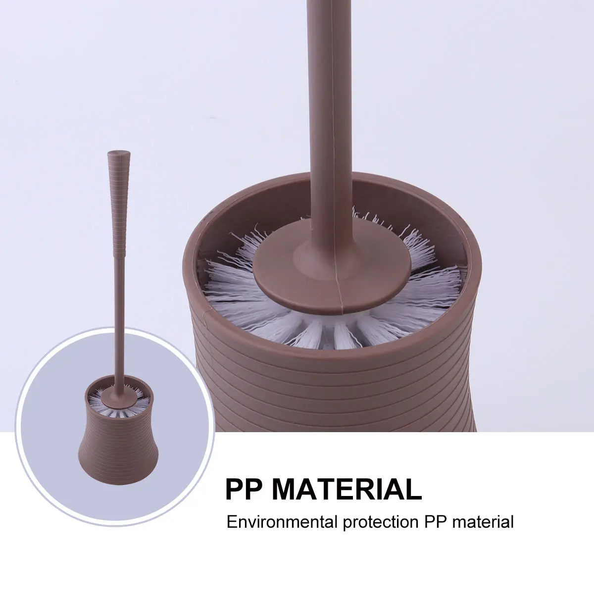 

Toilet Brush Set Long Handle With Storage Base Deep Cleaning Tool For Bathroom Grooves Anti-Slip Grip Wc Cleaning Supplies