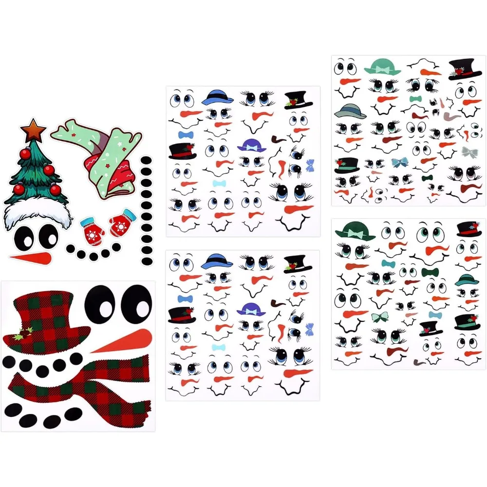 57Pcs/6 Sheets Snow… - image