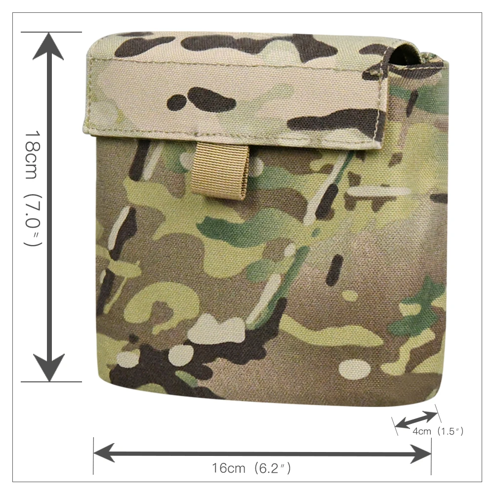 Tactical Side Pouch for Plate Carrier, Vest Gear, Molle Accessories, 1000D, 6x6, 6x8inch