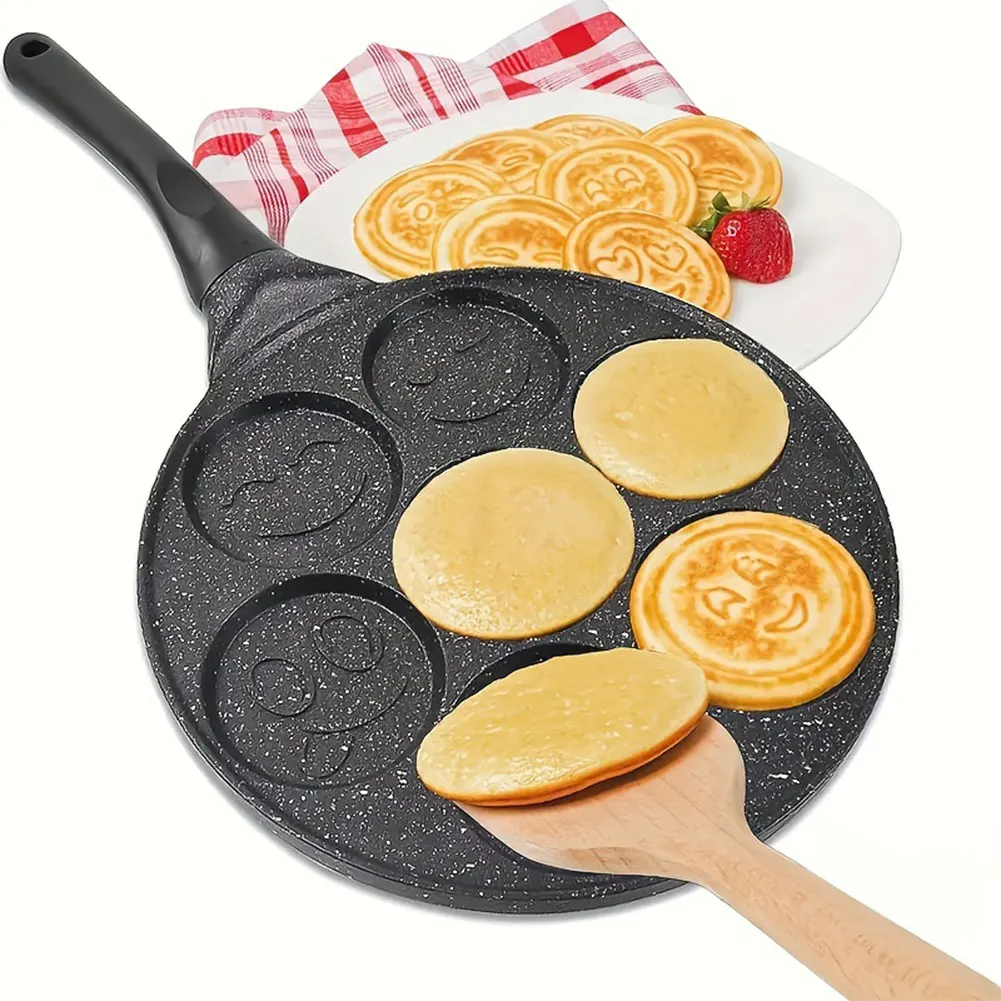 

7/4 Cups Pancake Pan Egg Omelet Crepe Frying Pan Pancake Shapes Pan Mini Pancakes Maker for Kids Breakfast Brunch Parties