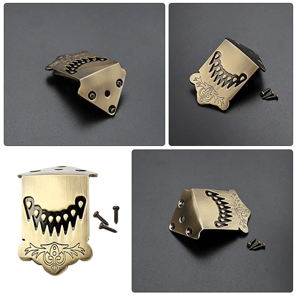 

8 String Mandolin Tailpiece Bronze Pattern Metal Instrument Parts Durable Materials For String Changes Easy Upgrade