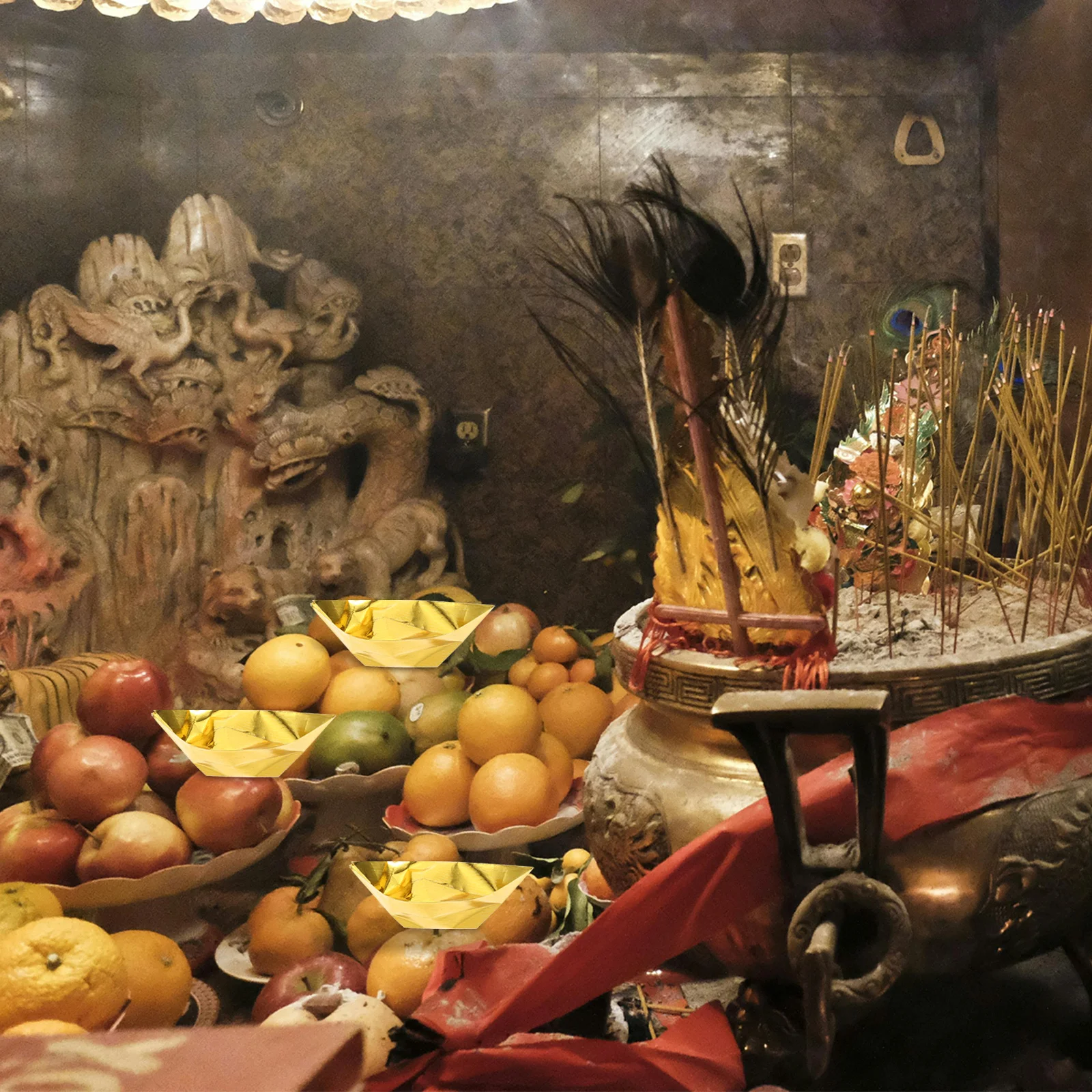 

1000Pcs Paper Gold Traditional Sacrificing Accessory for Ancestors Festivals Ancestor Paper Qingming Ghost Money