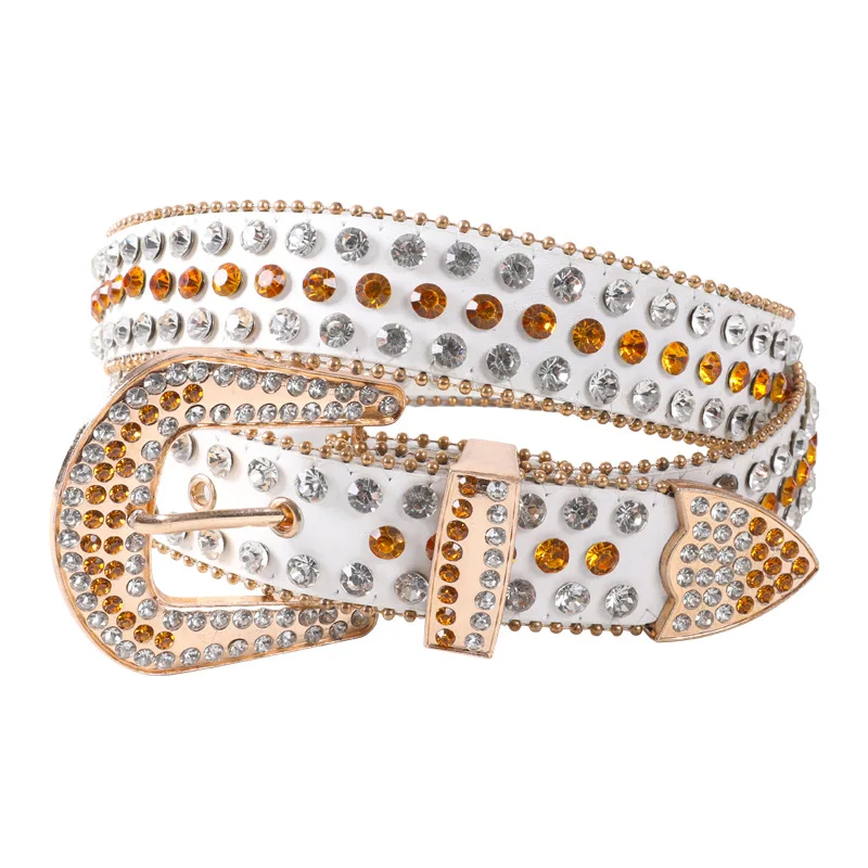 

Мужские повседневные ремни с бриллиантами, мягкий кожаный ремень со стразами, пояс в стиле панк-рок с пряжкой, женский брендовый дизайнерский поводок со страпоном