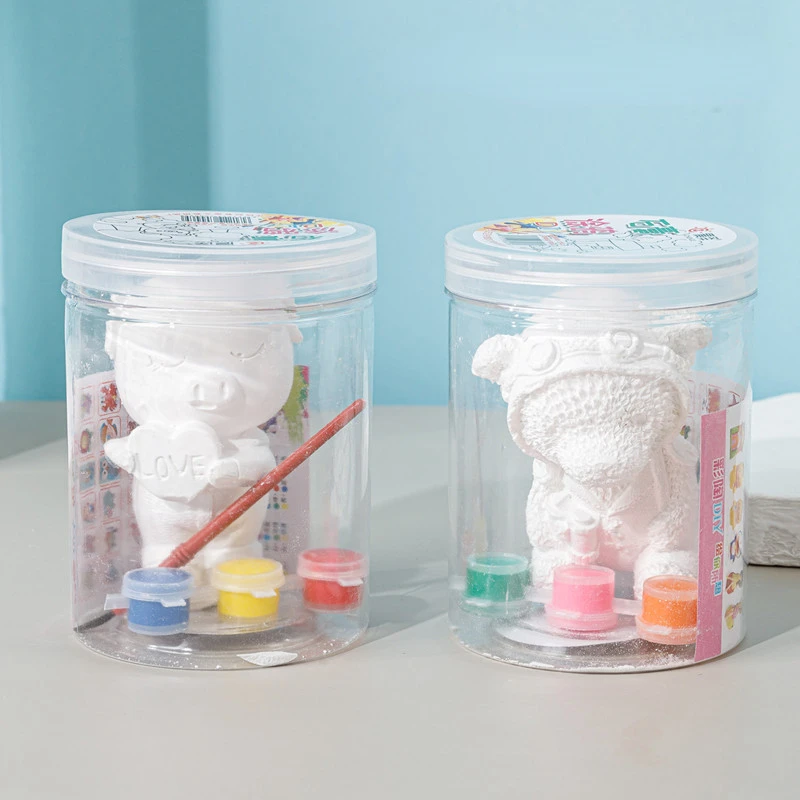 Craft Kit Children's DIY Gypsum Doll White Embryo Bucket Painted Graffiti Colored Toy