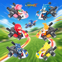 6pcs Sonic The Hedgehog Action Figure Pull Back Vehicles Anime Peripherals Classic Games Cute Desktop Ornaments Birthday Gifts