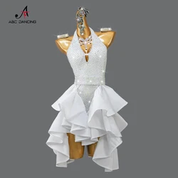 Vestido de baile latino para mujer mayor, falda de competición Sexy, ropa de práctica de salón, traje de línea para niña, ropa de graduación personalizada, 2024