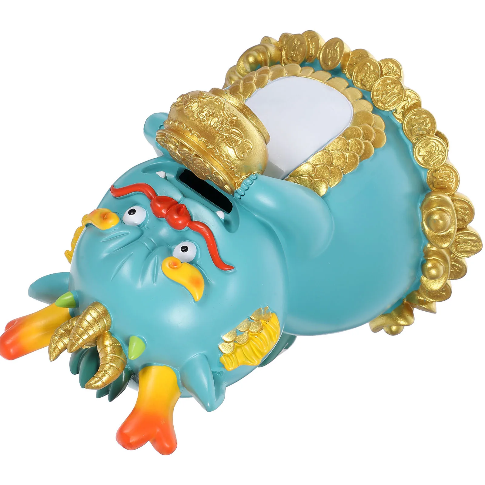 

Dragon Piggy Bank Resin Desktop Ornament Jar Coin Bank Practical Chinese New Year Present Money Jar