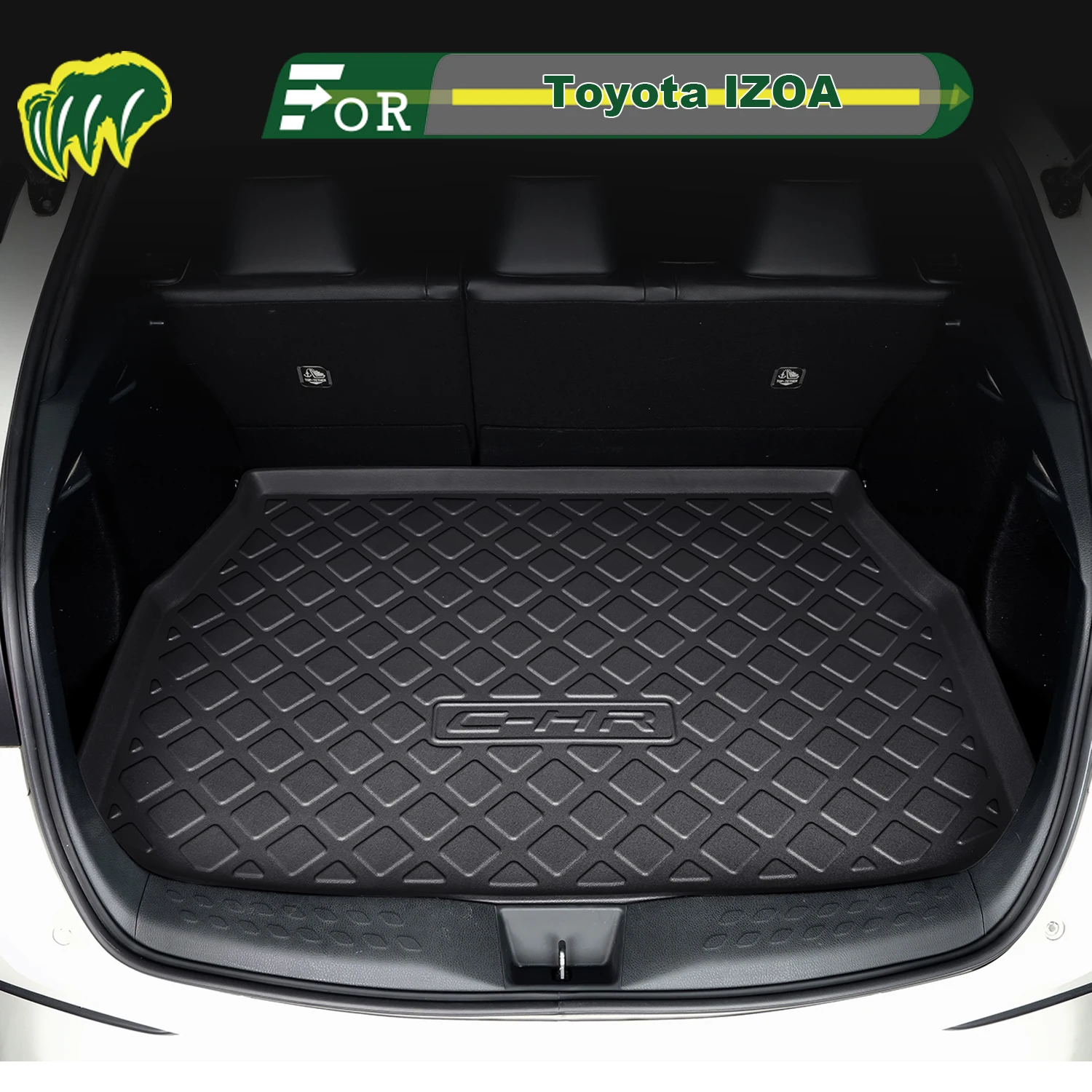

For Toyota IZOA 2018-2025 TPE Custom Fit Car Trunk Mat All Season Cargo Mat 3D Shaped Trunk Liner Rear Trunk Protection Mat