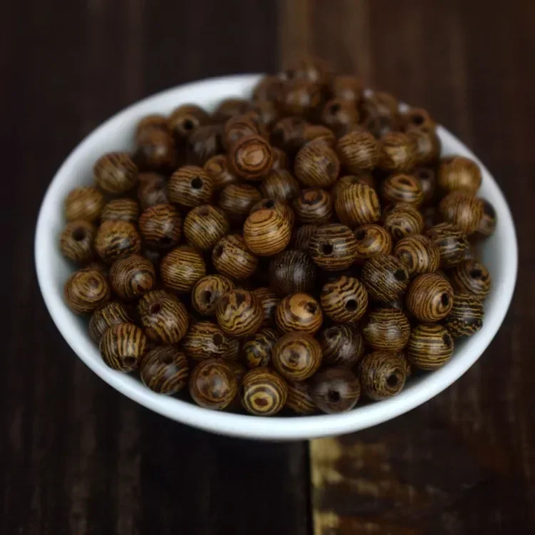 Wooden Bead round Beads Ornament Accessories DIY Door Frame Texture Scattered Beads 6mm Bracelet Necklace Material