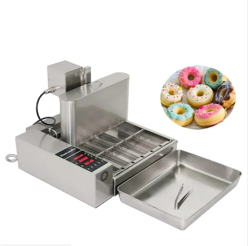 

Cross-border Cheap Mini Donut Making Machine Automatic 6 Rows Donut Fryer Machine