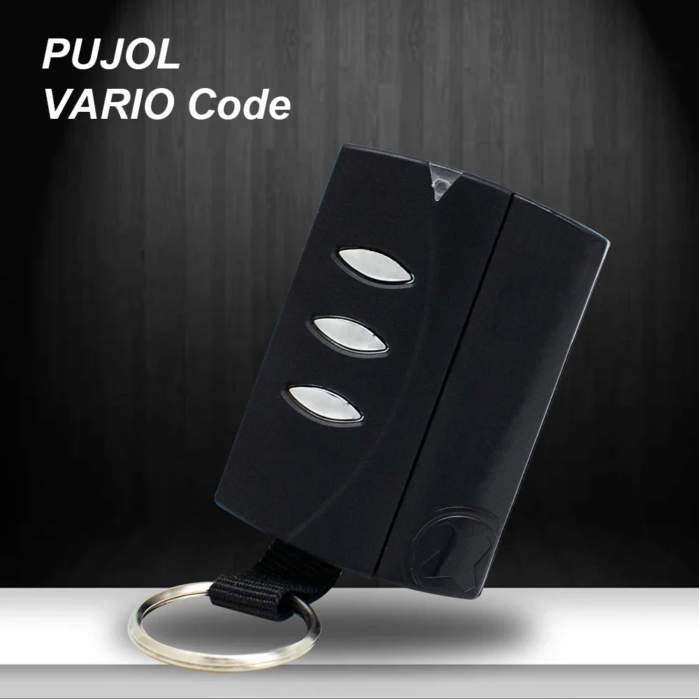 Sostituisce PUJOL VARIO 433.92MHz Rolling Code nero telecomando apriporta per Garage portachiavi