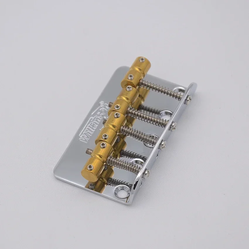 1 Set Wilkinson WBBC 4 / 5 Strings Vintage Style Bass Hardtail Bridge for Precision Jazz Bass Top Load Upgrade