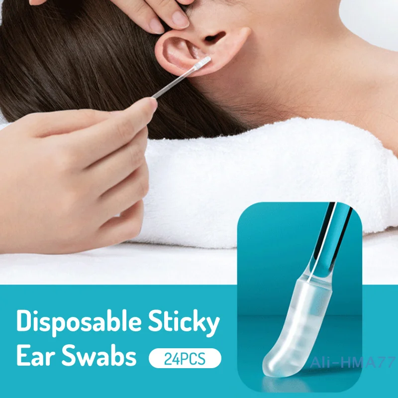 Disposable Sticky Ear Swabs Pick Reusable Ear Cleaner Soft Silicone Ear Wax Removal Tool Earwax Remover For Olders Adult Kid