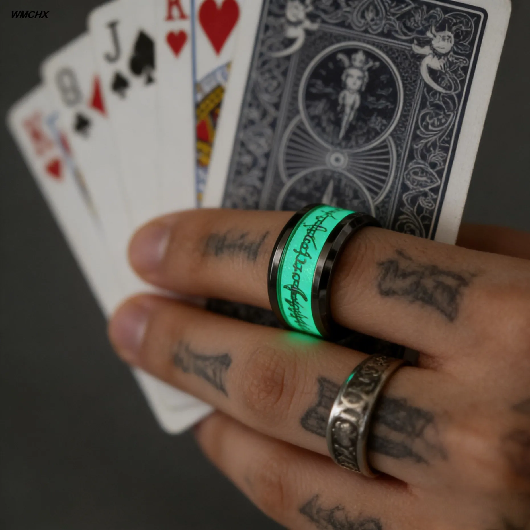 Anillos de pareja WMCHX El Señor de los Anillos, amor tan fuerte e inseparable como el Anillo Único