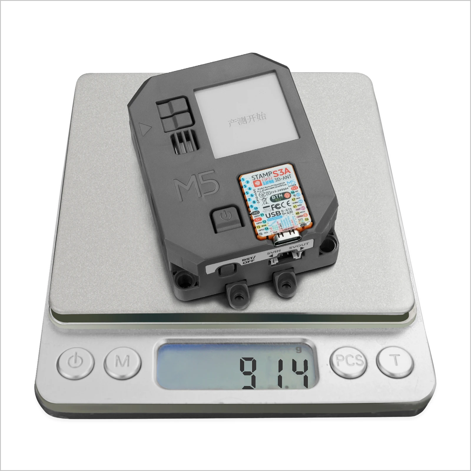 M5Stack Official Air Quality v1.1 ESP32-S3 Air Quality Monitor SEN55 SCD40 PM2.5 CO2 VOC 1.54 Inch E-Ink 600mAh Battery Wi-Fi