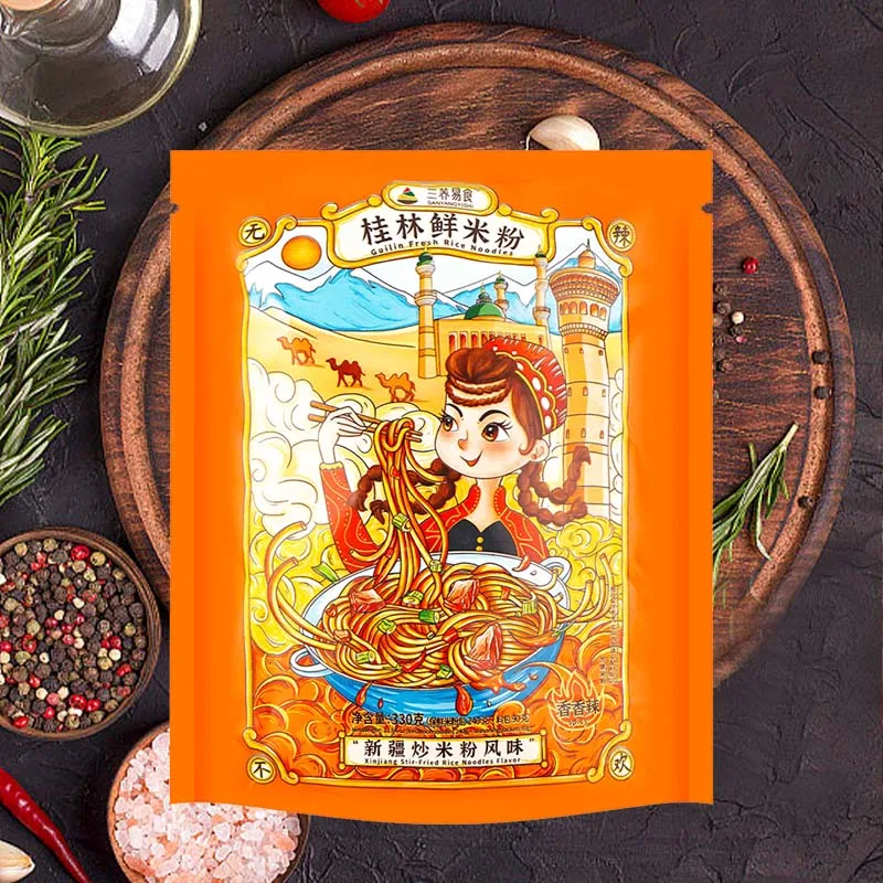

Sanyang Easy Food Guilin Rice Noodles Xinjiang Spicy Fried Rice Noodles 11.65oz(330g)*1pack