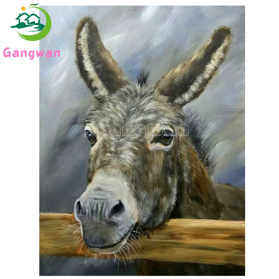 

5D DIY Diamond Painting Embroidery donkey painting Full Square Round Diamond Mosaic Diamond Painting animal art Decoration