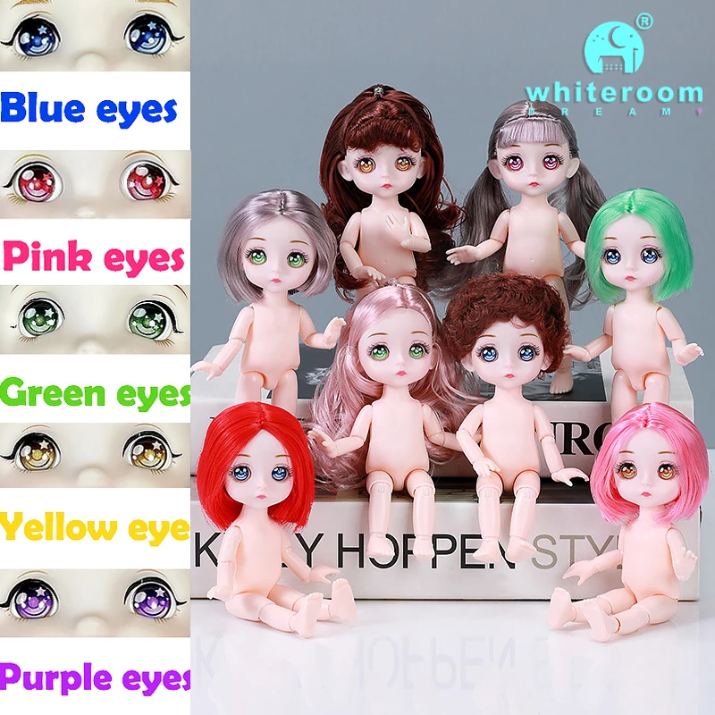 Bambole Bjd per ragazze ragazze nude ob11 Mini bambola bjd 12cm giocattoli bambini giocattolo per bambini bambola per bambini 1/12 Reborn silicone baby