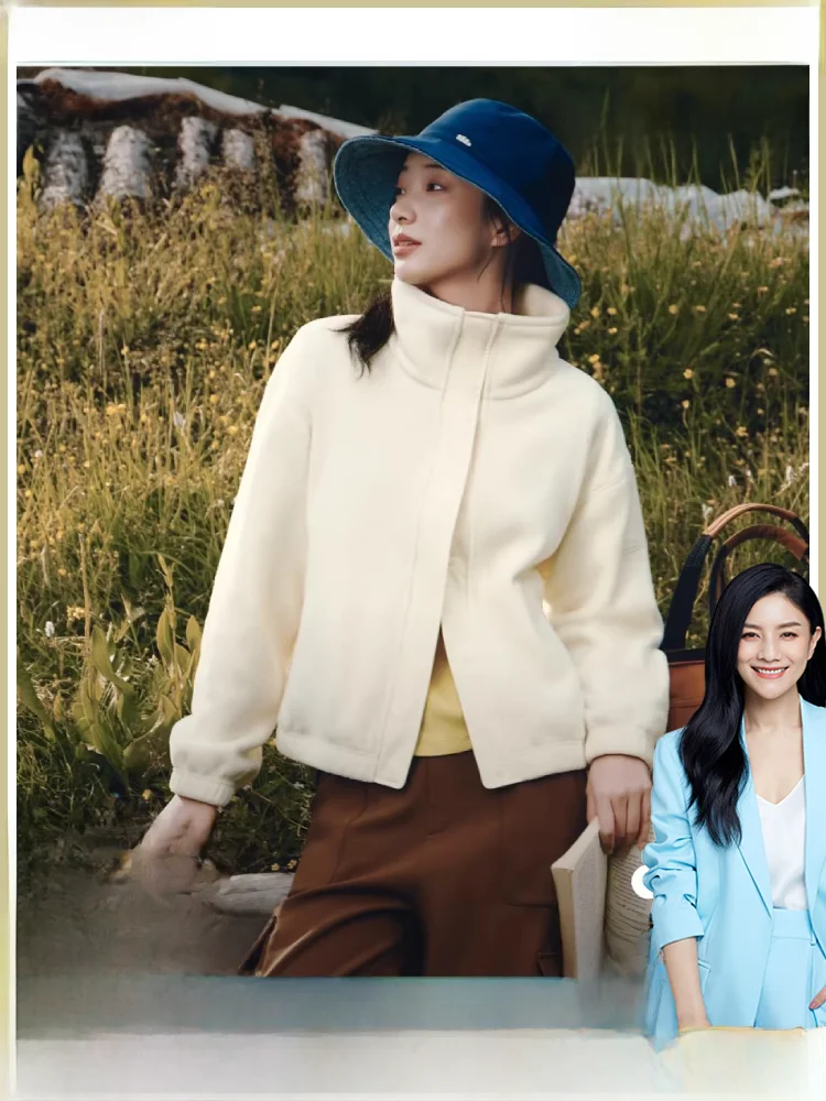 

Banana Le Stand Collar Jaet Women's Early Autumn ort Casual Fce Outerwear Warm Windproof Polyester Nylon Cosite F...