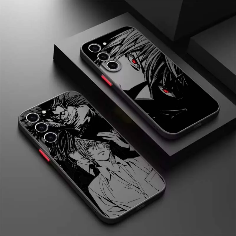 

Death Note Boy Cool For Samsung A56 A42 A36 A34 A33 A32 A23 A16 A04 A03 Note 20 5G Frosted Translucent Phone Case