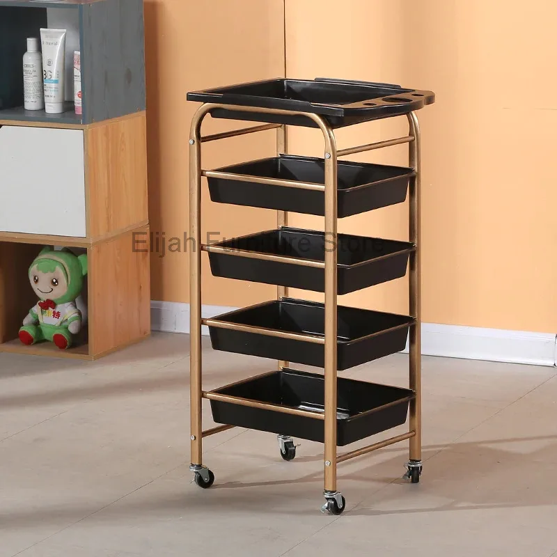 Penata Kosmetik Salon Trolly Desainer Minuman Makeup Salon Trolly Peralatan Manikur Wagen Mit Rollen Furnitur Kecantikan YN50ST