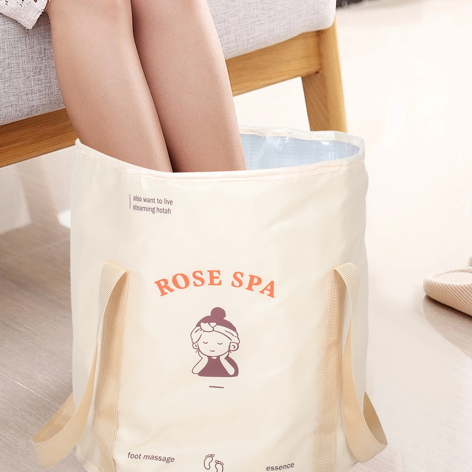 

Foldable Foot Bath Bucket Collapsible Soaking Tub Portable Spa Basin Adult Wash Tub Deep Leg Barrel Footbath Multifunctional