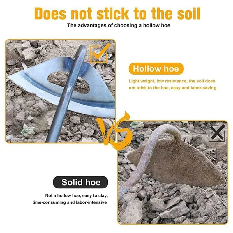 

【Hot Cake】Blade Quick Weeder Long Handle Blade Backyard Weeding Loose Soil Farmland Planting Hoe