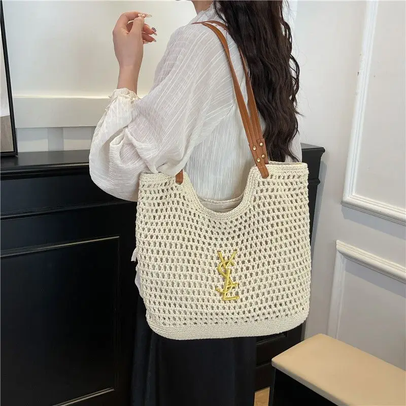 

Новинка 2025 года, модная тканая сумка, пляжная сумка для игр, сумка через плечо, текстурированная сумка-тоут, сумка через плечо Tongqin