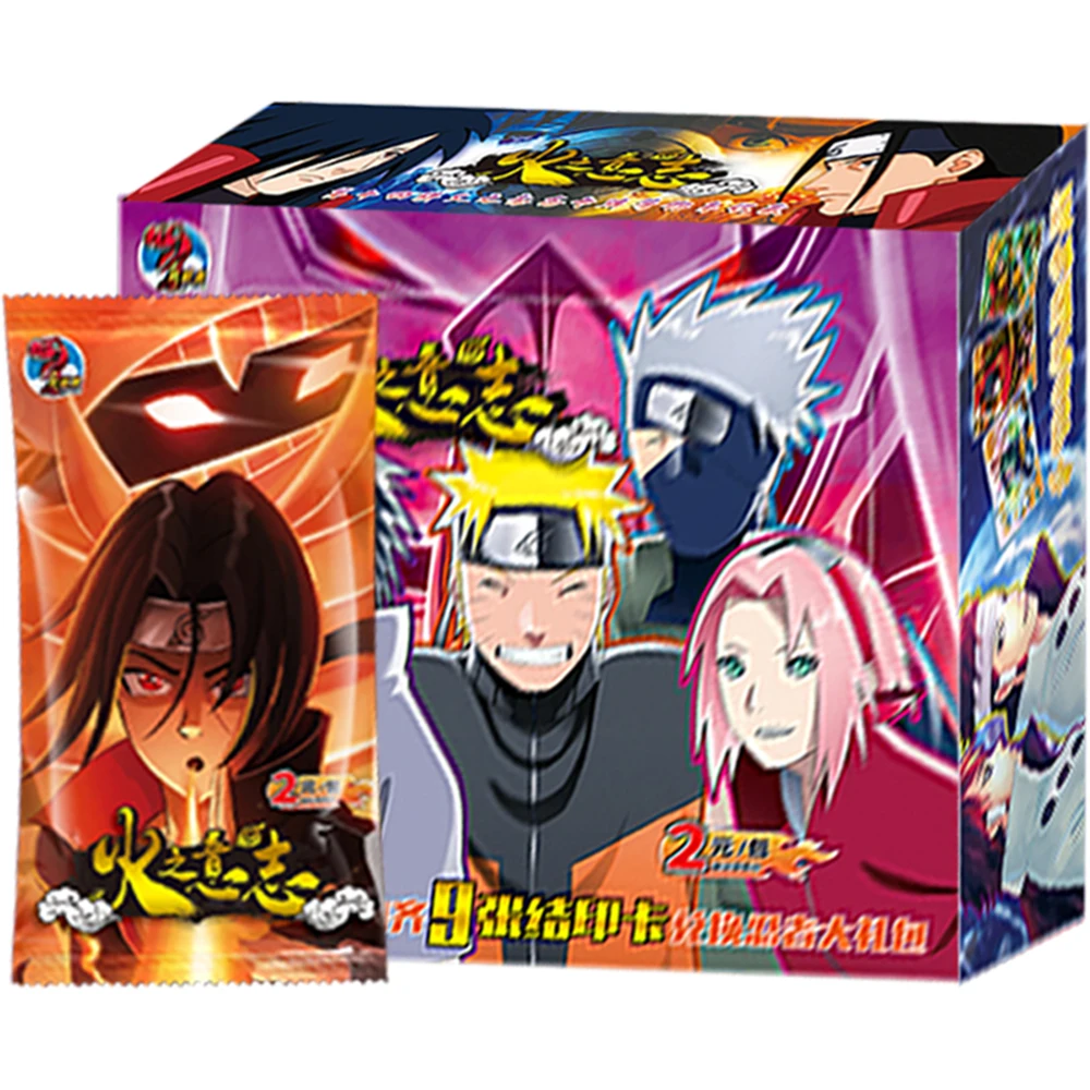 Tarjeta de colección de Naruto de dinosaurio pequeño para niños, personaje de Anime, tarjeta Flash SSR rara, tarjeta de edición de lujo, juguetes de cumpleaños, regalos