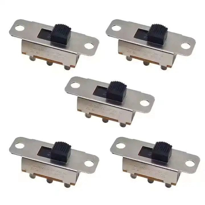 Gran oferta, terminales de palanca de 6 pines, interruptor deslizante de Metal ON-ON de ángulo recto para secador de pelo